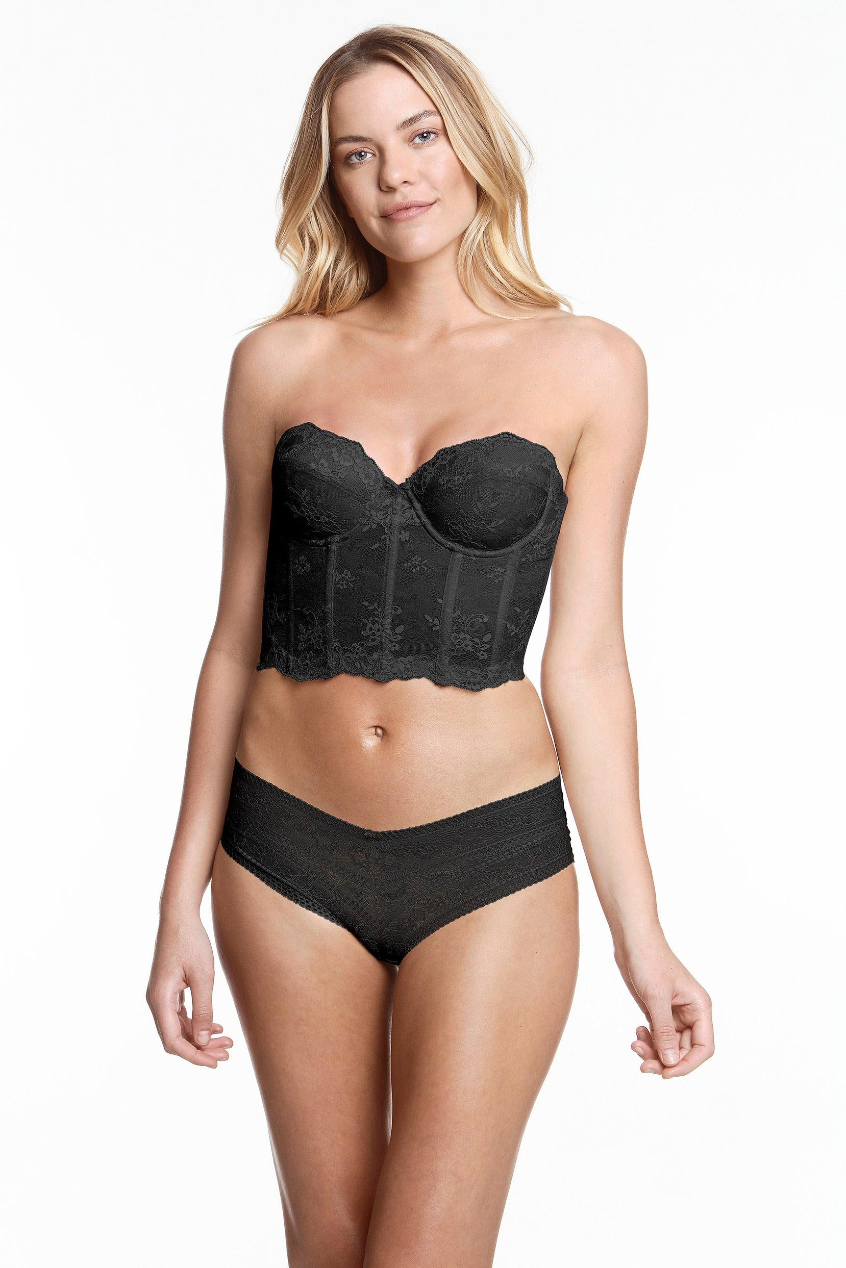 Backless Strapless Corset Bridal Bra 6744 - Black / 32 / A - COCOMELODY